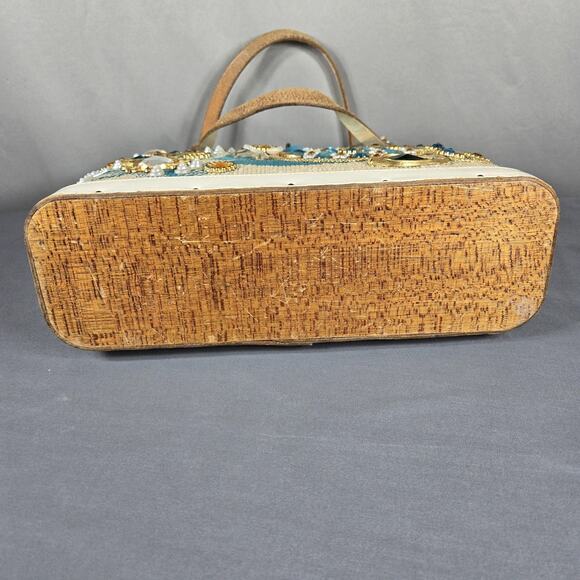1966 Enid Collins Texas Sea Garden Jeweled Bag Vintage Tote Purse Fish Coastal - Picture 9 of 14